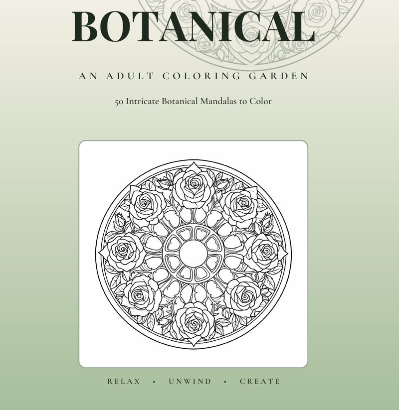 Botanical Mandalas — An Adult Coloring Garden — cover
