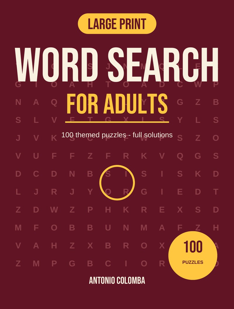 Word Search for Adults — cover